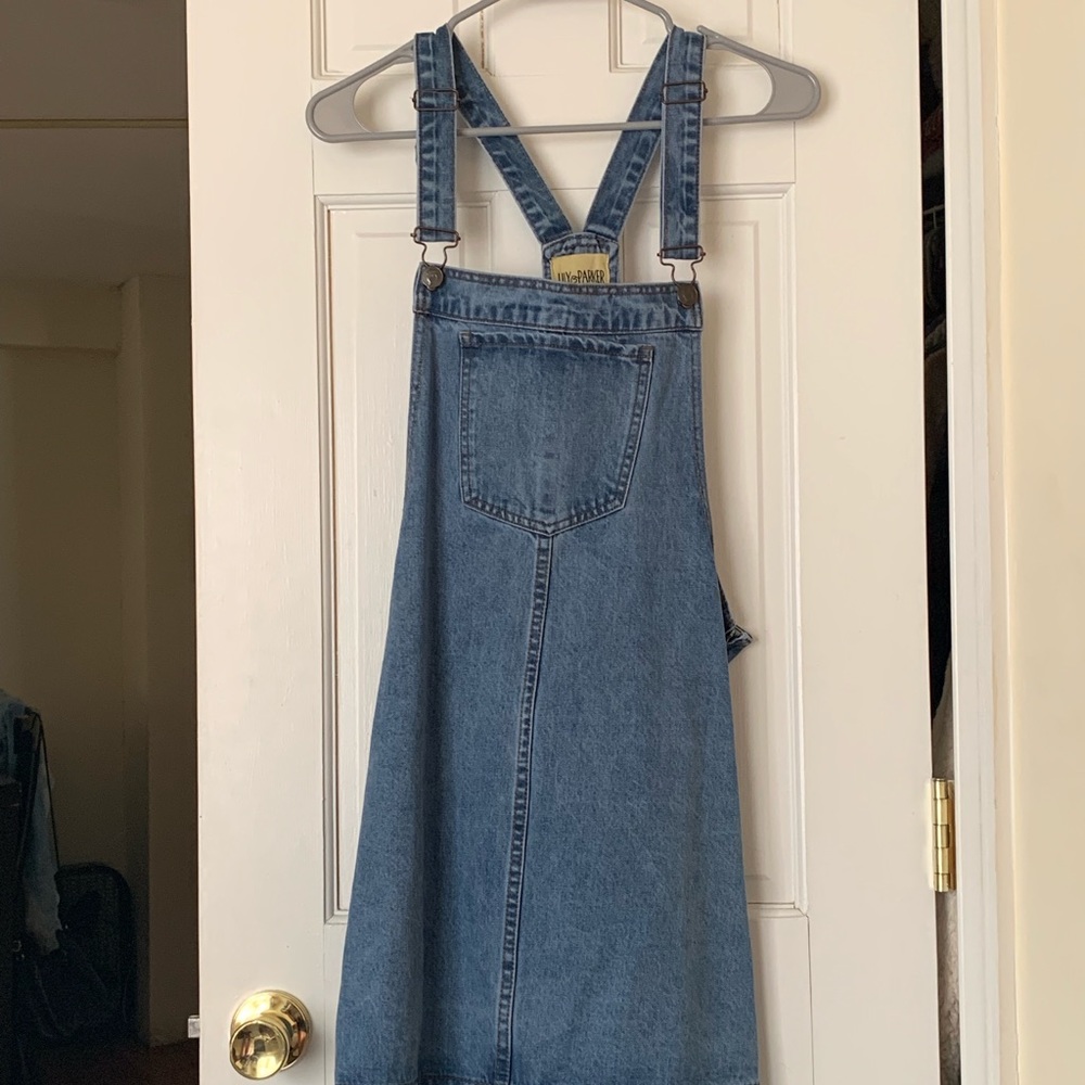 Denim overall dress